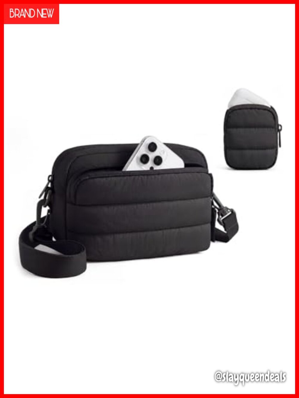 Water-Resistant Nylon Crossbody Hobo Bag Mini Purse 2-Piece Set